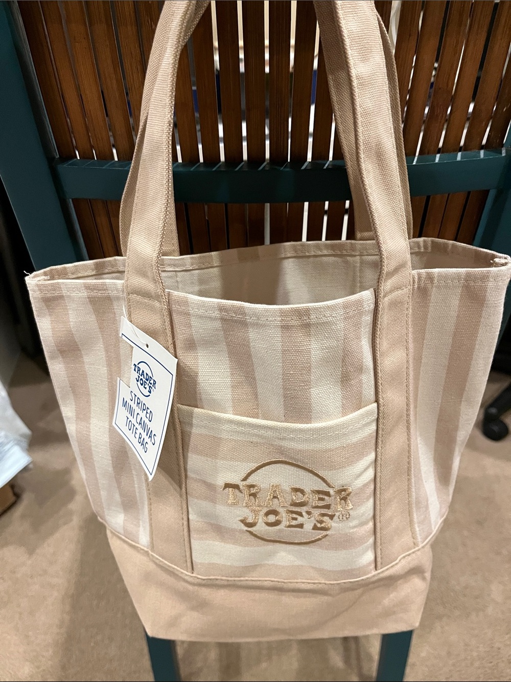 Trader Joe’s mini striped tote